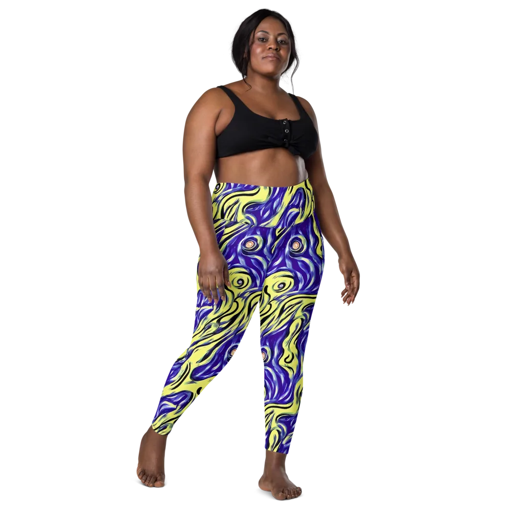 Royal Riptide on Leggings with Pockets — Front