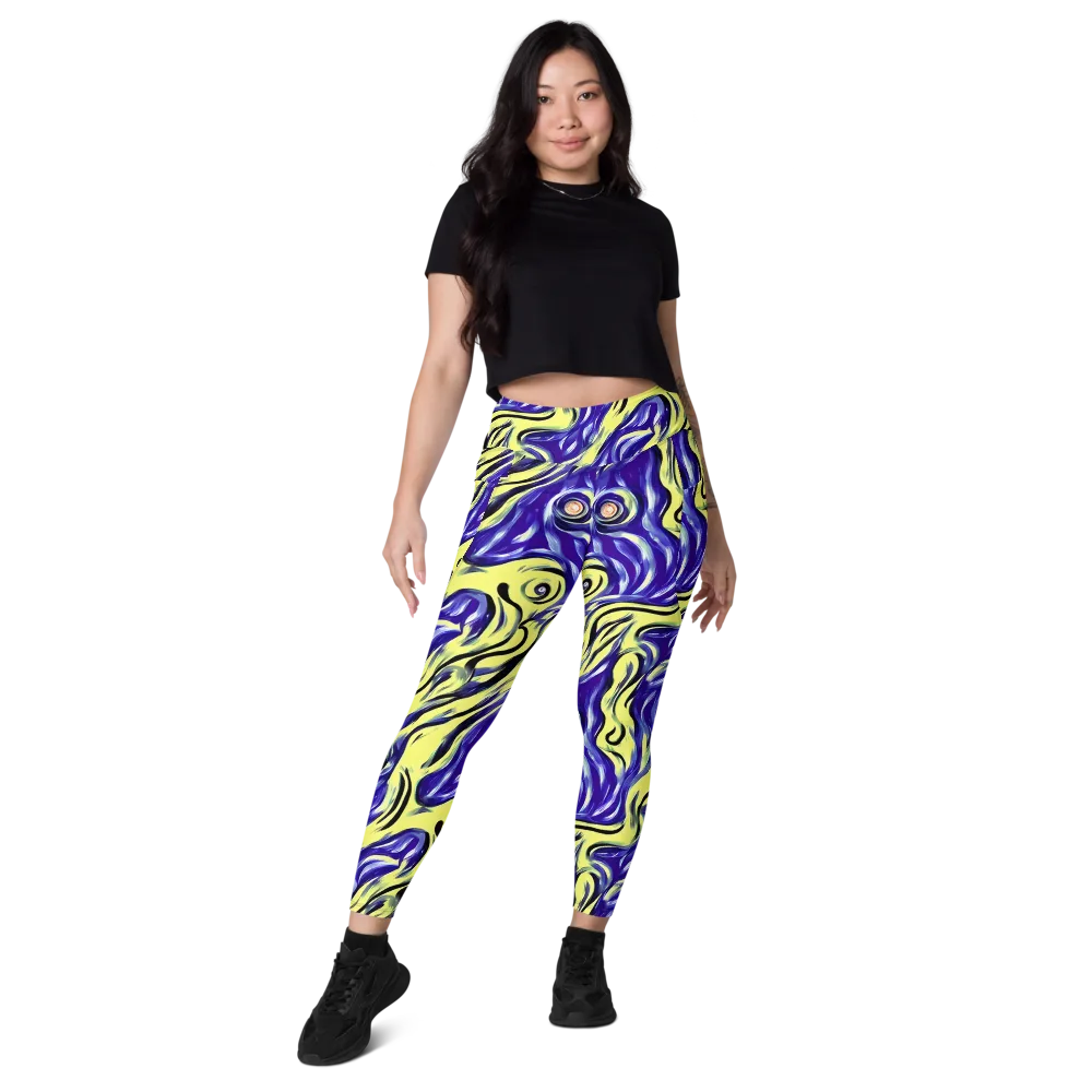 Royal Riptide on Leggings with Pockets — Front