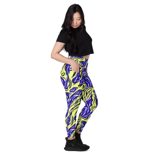 Royal Riptide on a Leggings with Pockets