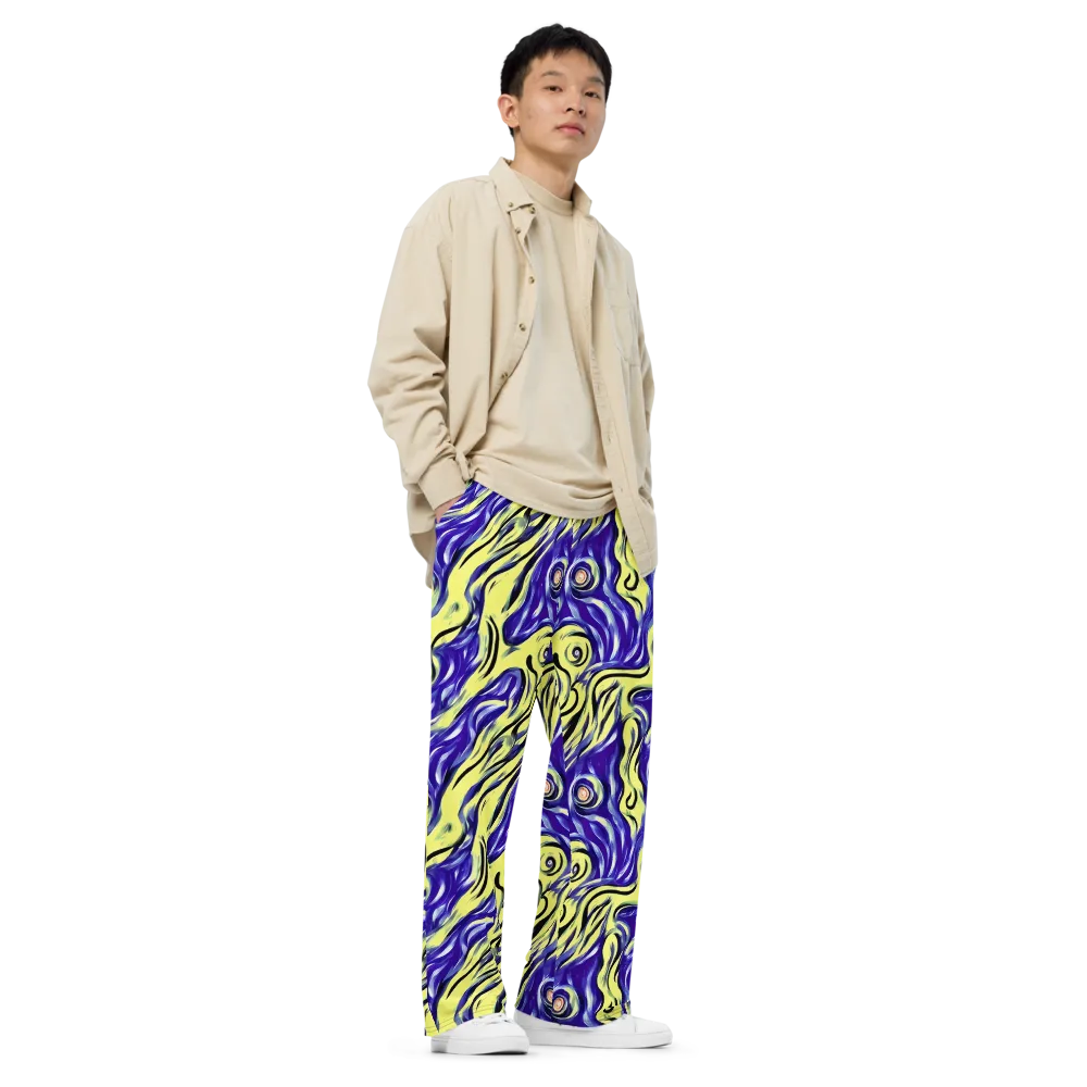 Royal Riptide on Wide-Leg Pants — Right Front