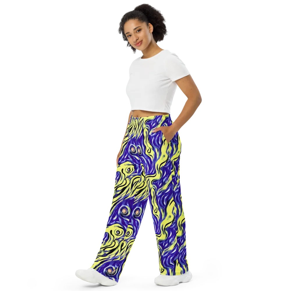 Royal Riptide on Wide-Leg Pants — Left Front