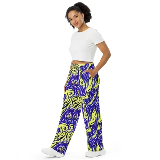 Royal Riptide on a Wide-Leg Pants