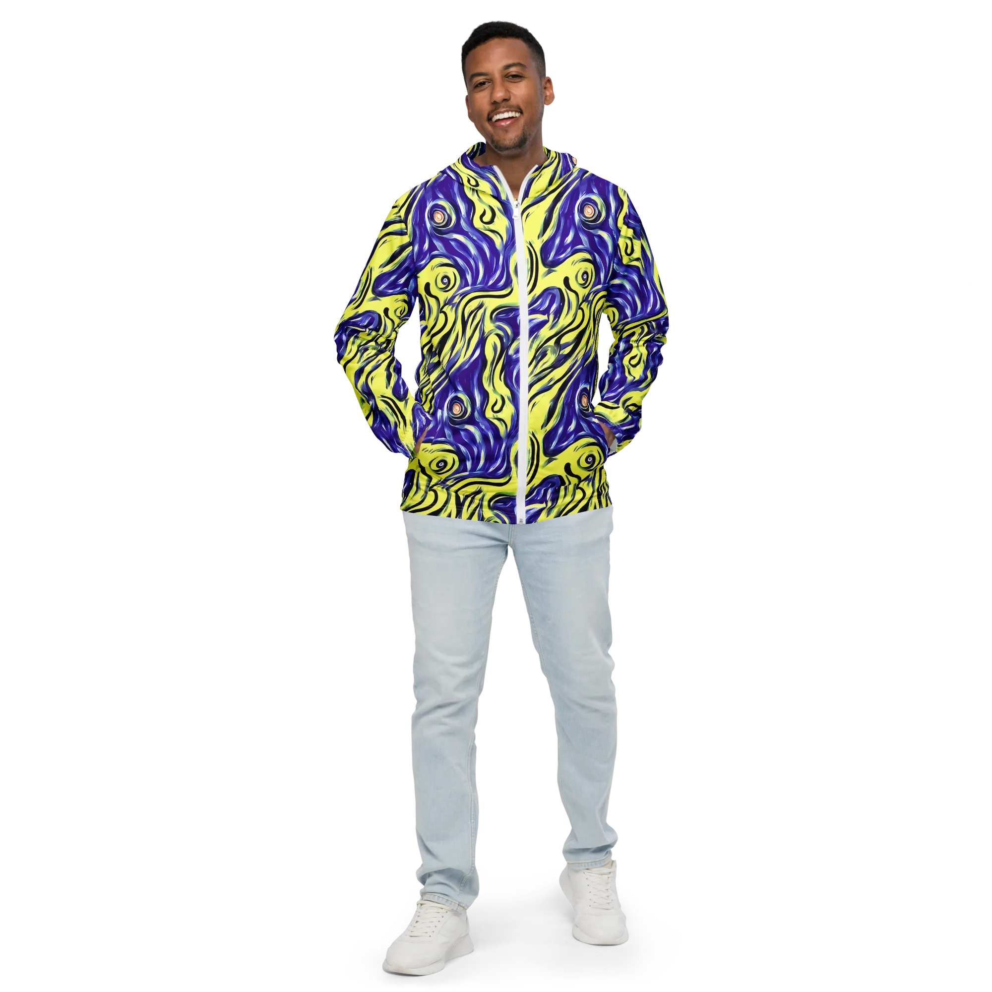 Royal Riptide on Men's Windbreaker — Front