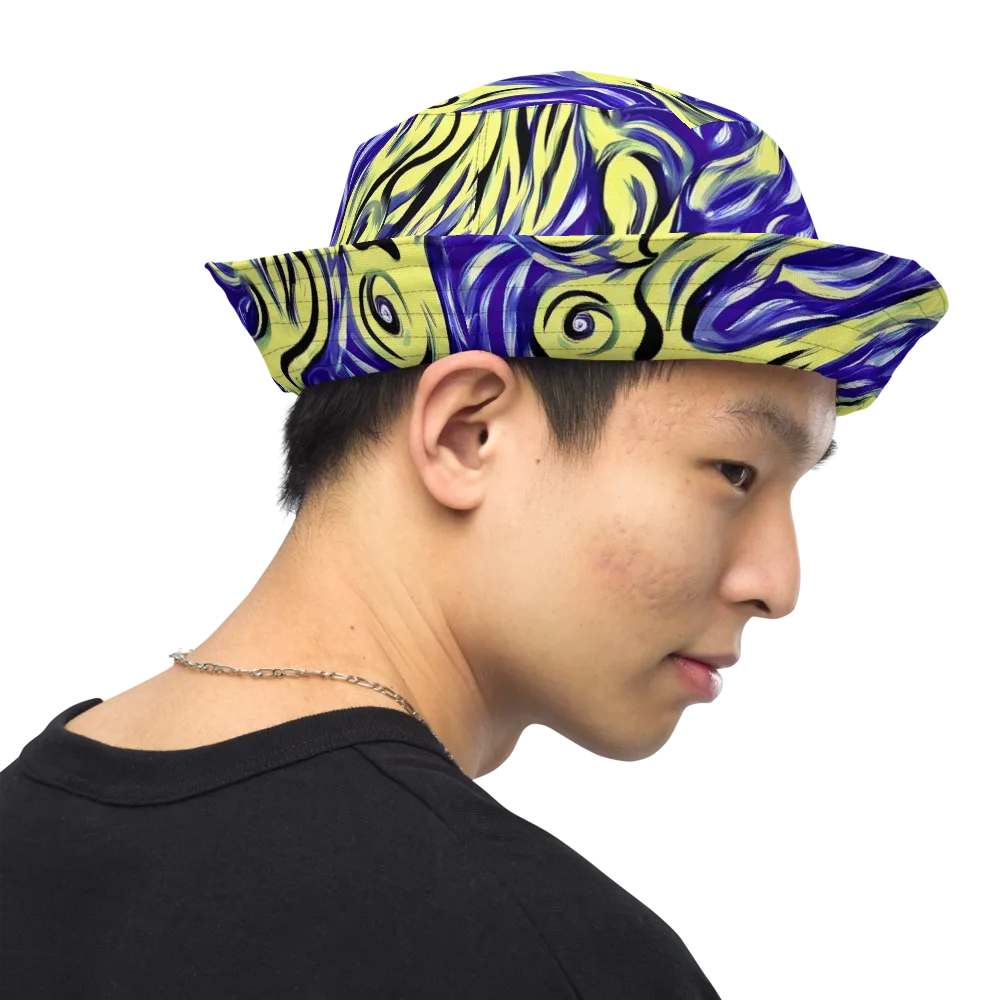 Royal Riptide on Reversible Bucket Hat — Right Outside