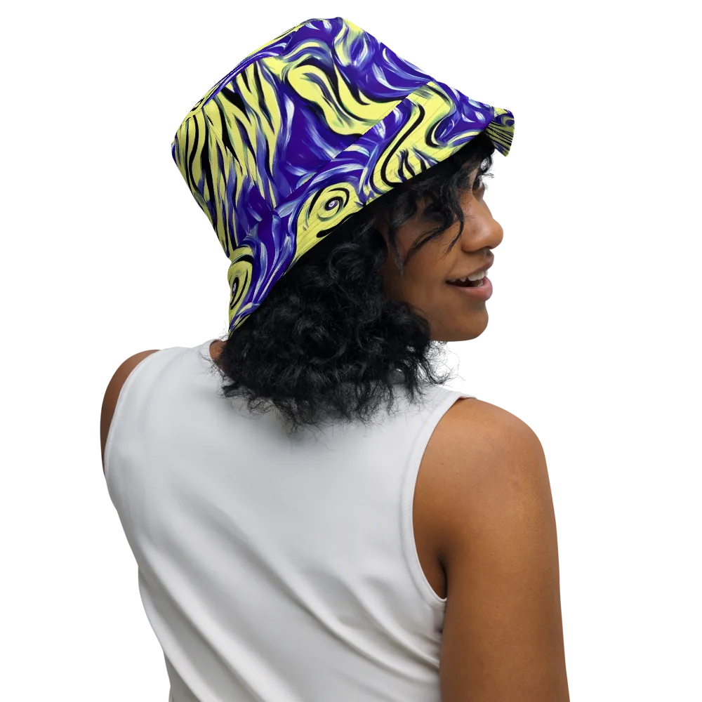 Royal Riptide on Reversible Bucket Hat — Right Outside