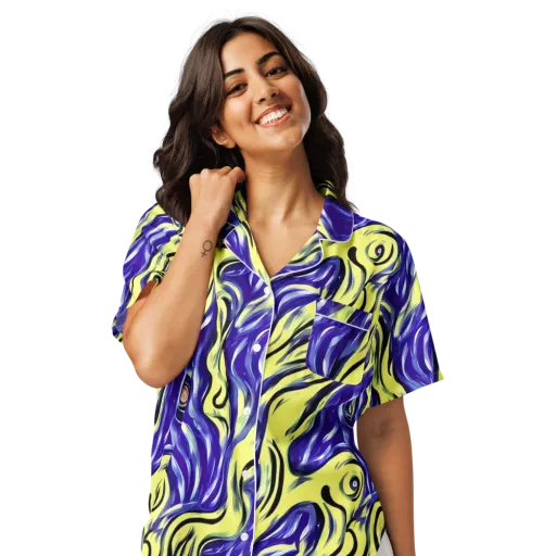Royal Riptide on a Women's Short Sleeve Pajama Top