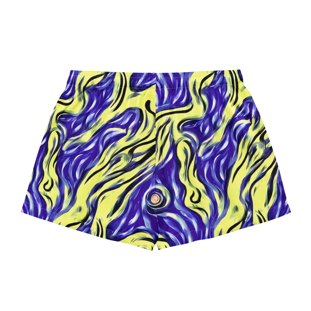 Royal Riptide on Women's Pajama Shorts — Back