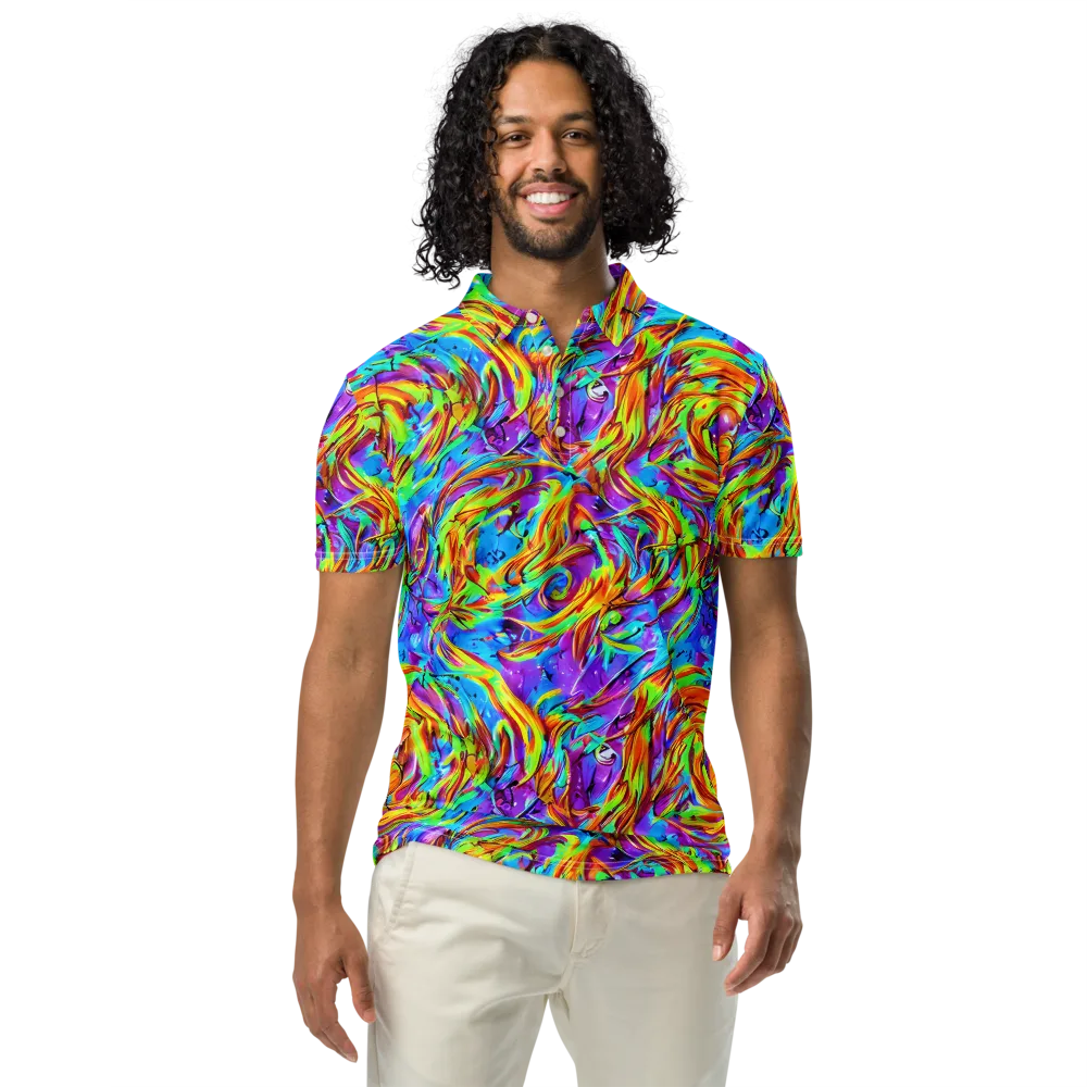 Prismquake on Men's Slim Fit Polo Shirt — Front