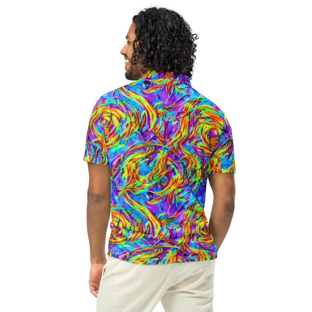 Prismquake on Men's Slim Fit Polo Shirt — Back
