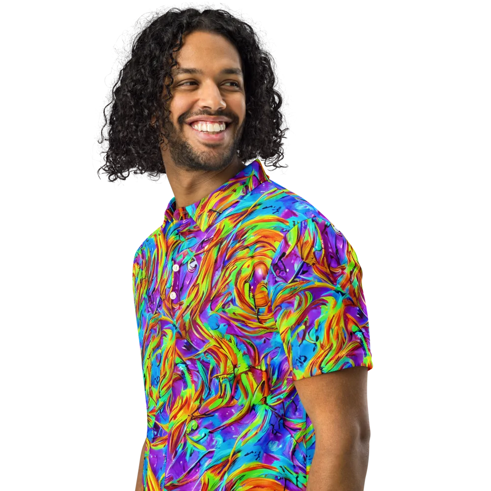 Prismquake on Men's Slim Fit Polo Shirt — Left Front