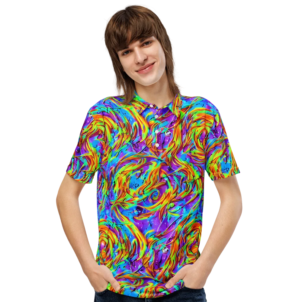 Prismquake on Men's Slim Fit Polo Shirt — Front