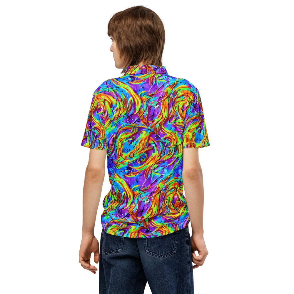 Prismquake on Men's Slim Fit Polo Shirt — Back