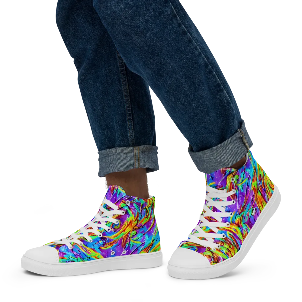 Prismquake on Men's High Top Canvas Shoes — Left