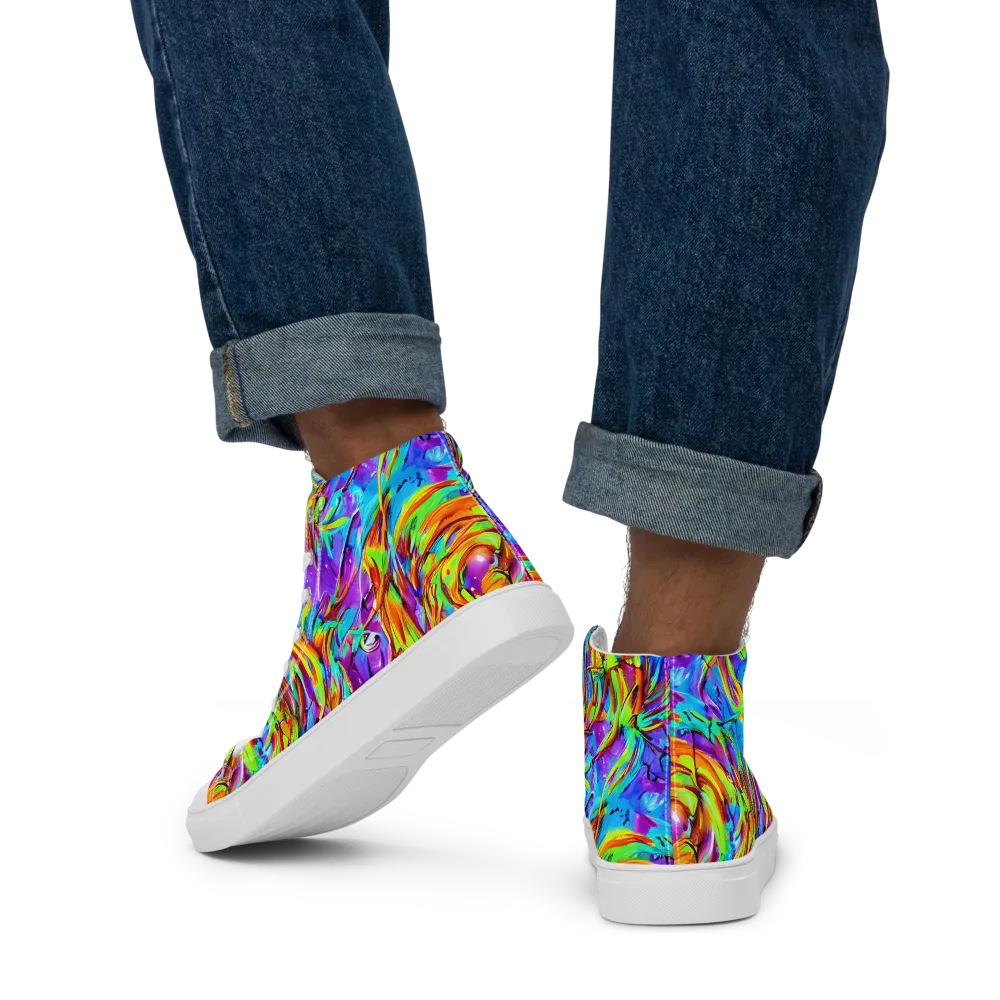 Prismquake on Men's High Top Canvas Shoes — Back