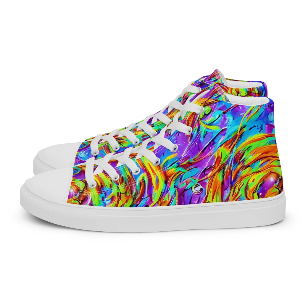 Prismquake on Women's High Top Canvas Shoes — Left
