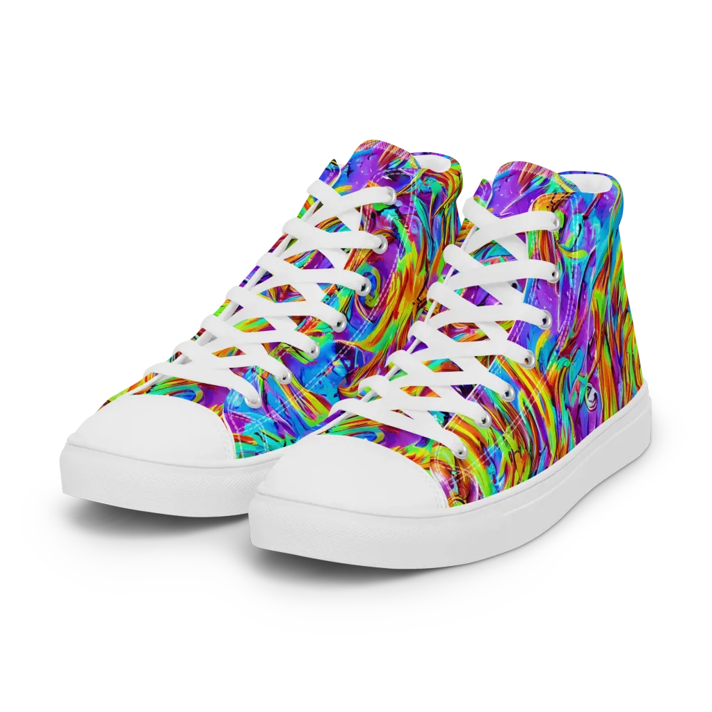 Prismquake on Women's High Top Canvas Shoes — Left Front