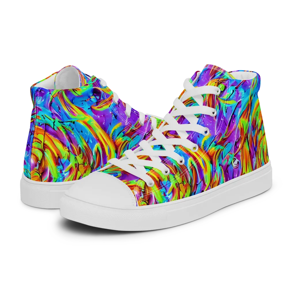 Prismquake on Women's High Top Canvas Shoes — Left