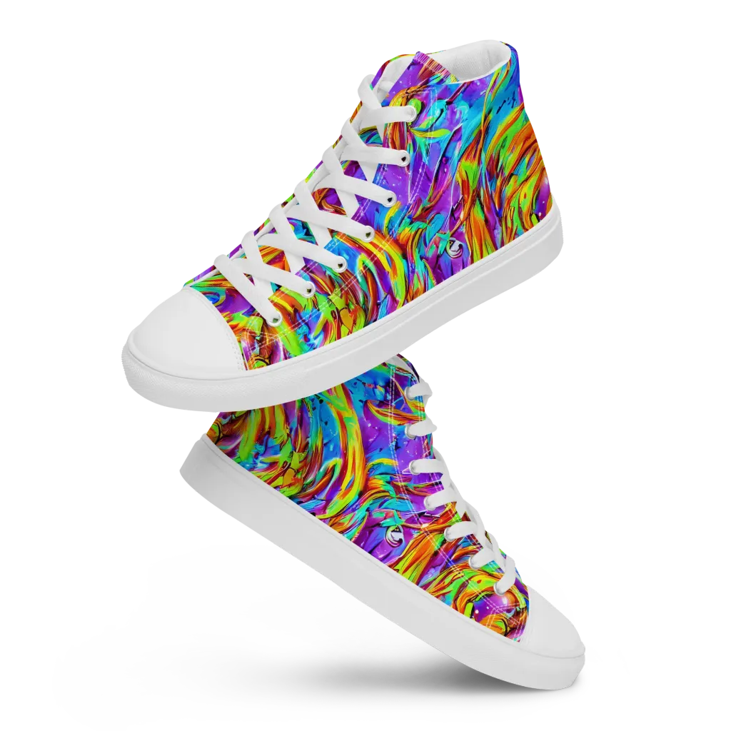 Prismquake on Women's High Top Canvas Shoes — Front