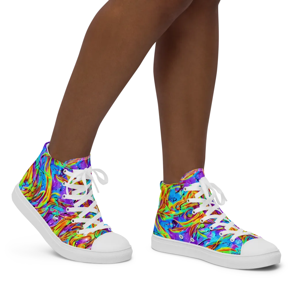 Prismquake on Women's High Top Canvas Shoes — Right