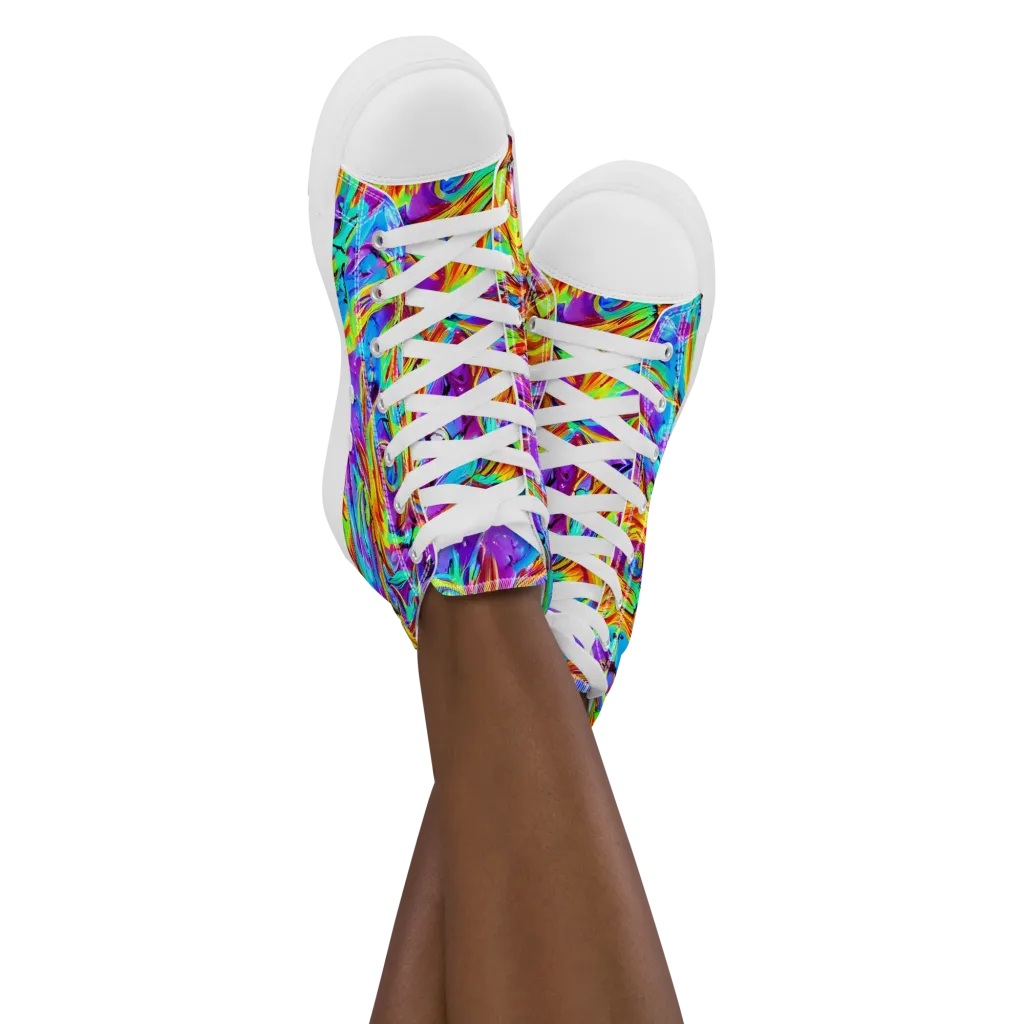 Prismquake on Women's High Top Canvas Shoes — Front