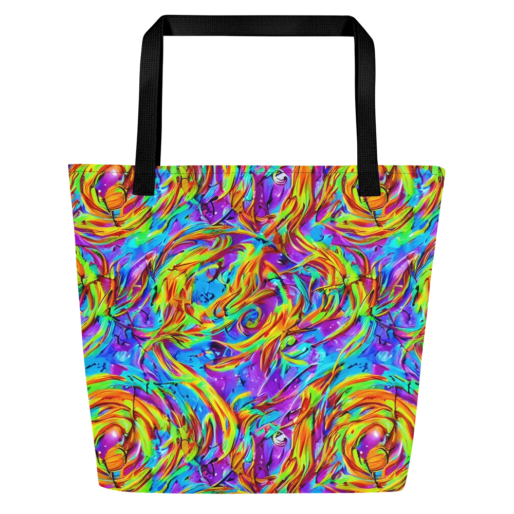 Prismquake on Large Tote Bag W/ Pocket — Front