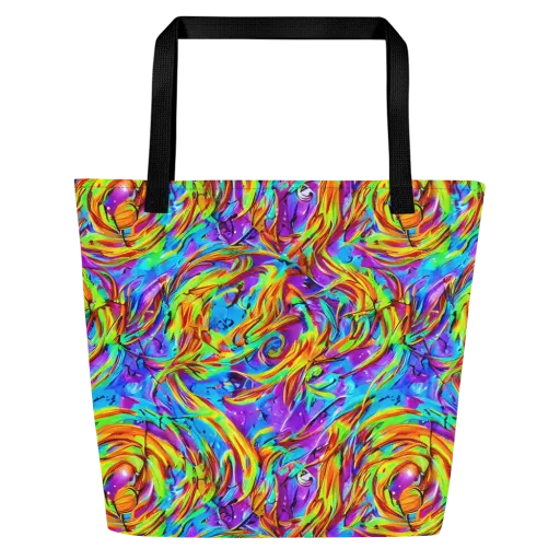 Prismquake on a Large Tote Bag W/ Pocket