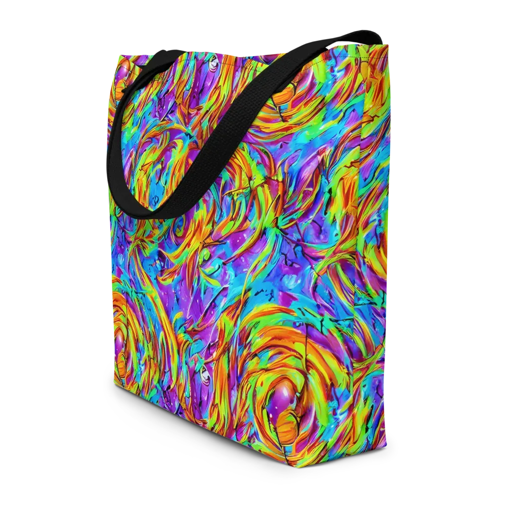 Prismquake on Large Tote Bag W/ Pocket — Front