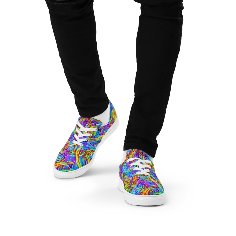 Prismquake on Men's Lace-Up Canvas Shoes — Front