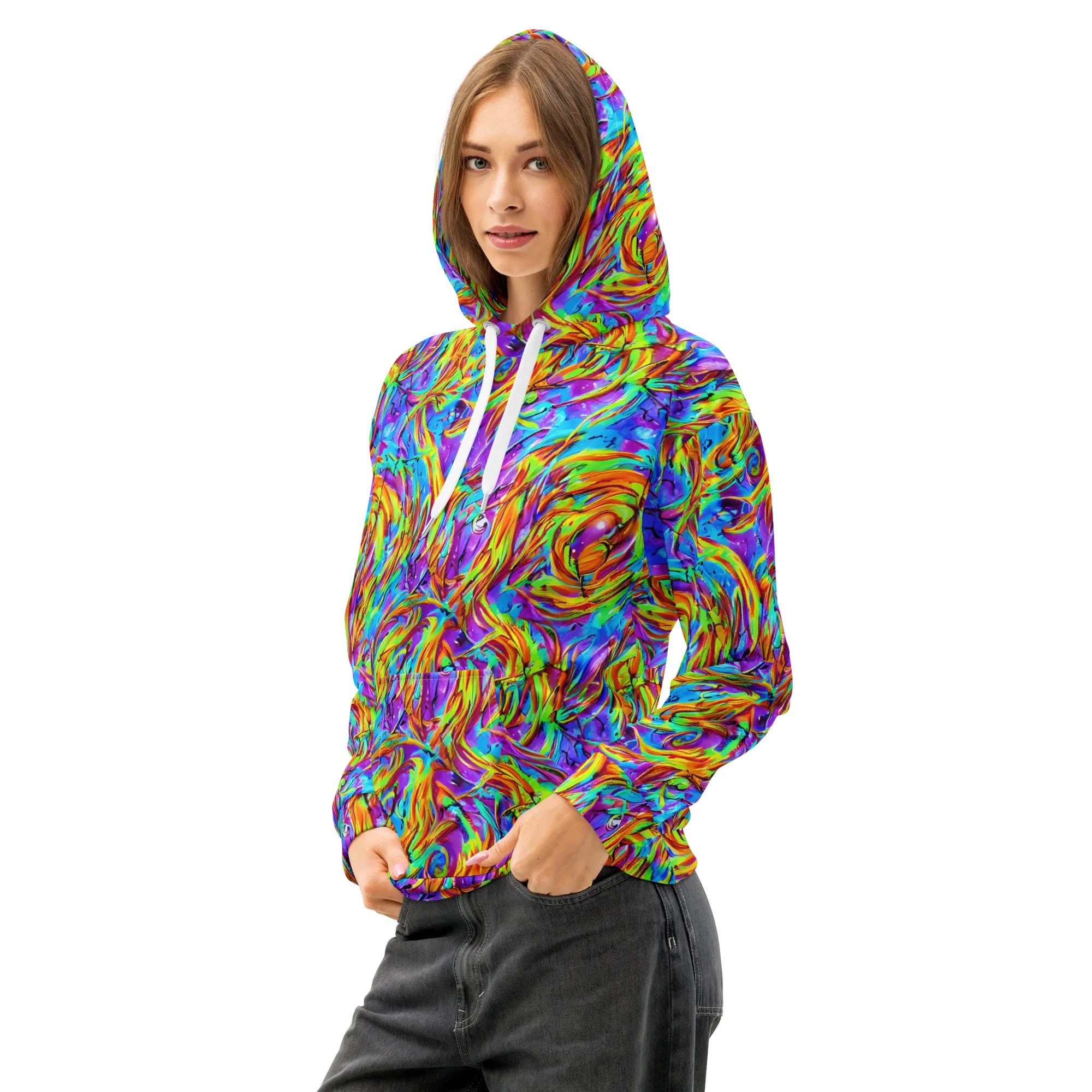 Prismquake on Cotton Hoodie — Left Front