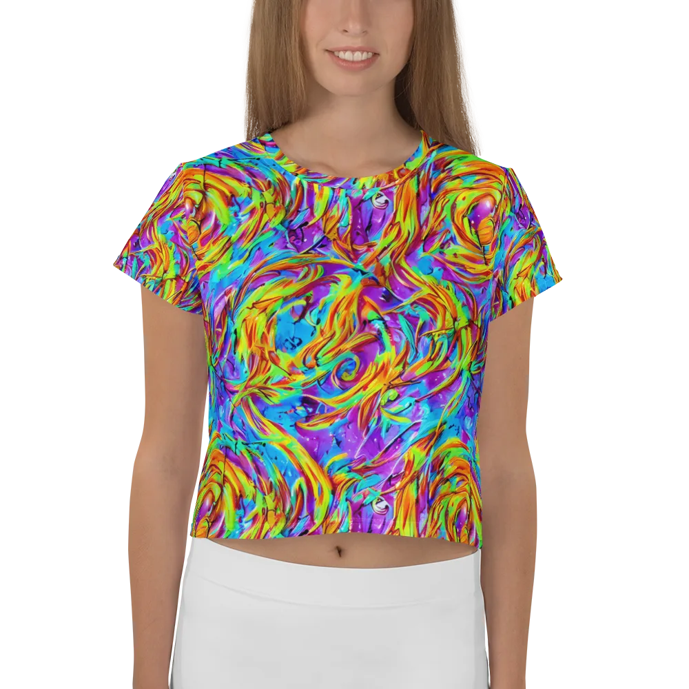 Prismquake on Crop Tee — Front