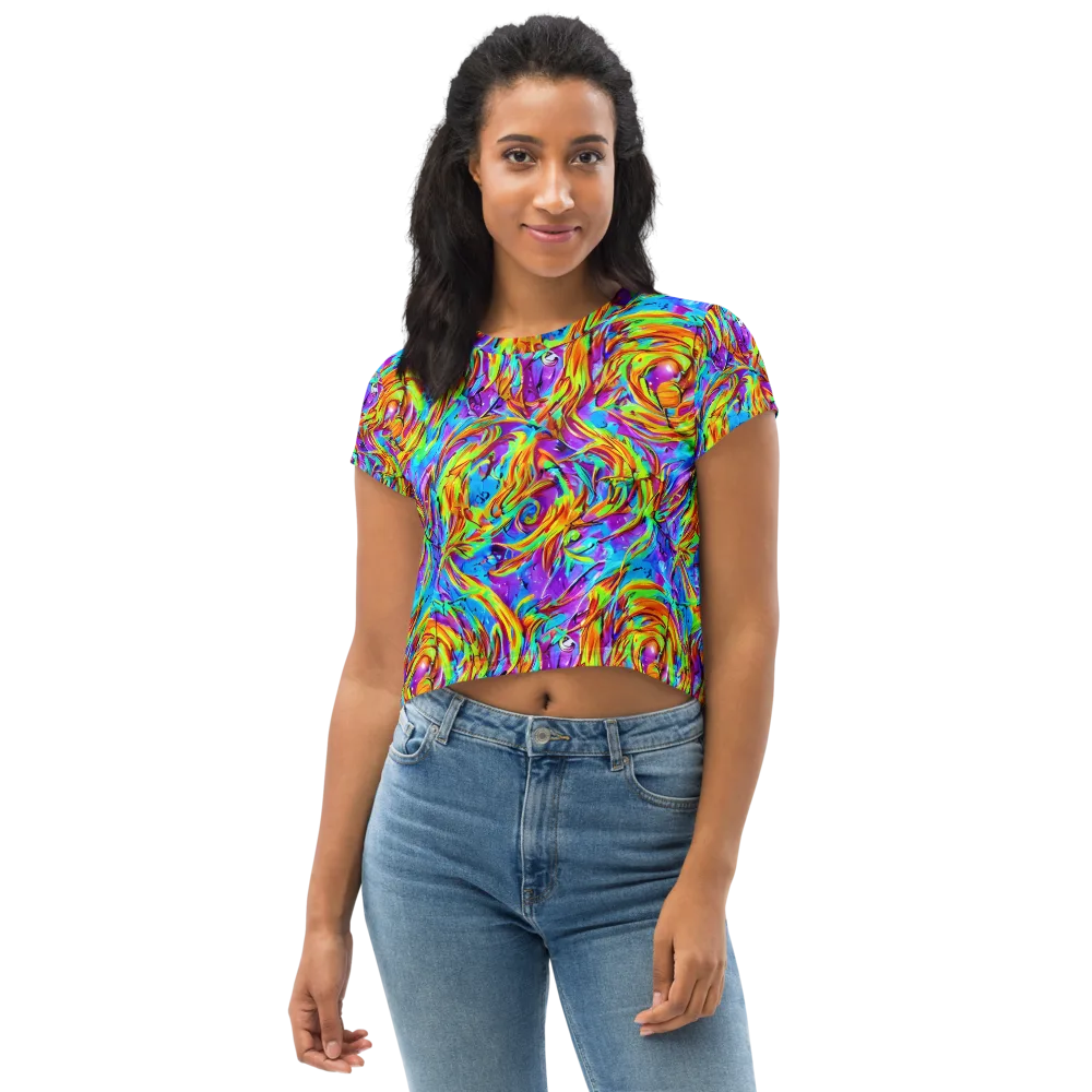 Prismquake on Crop Tee — Front