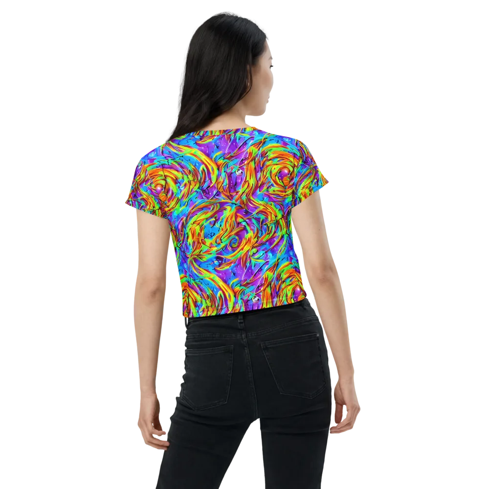 Prismquake on Crop Tee — Back