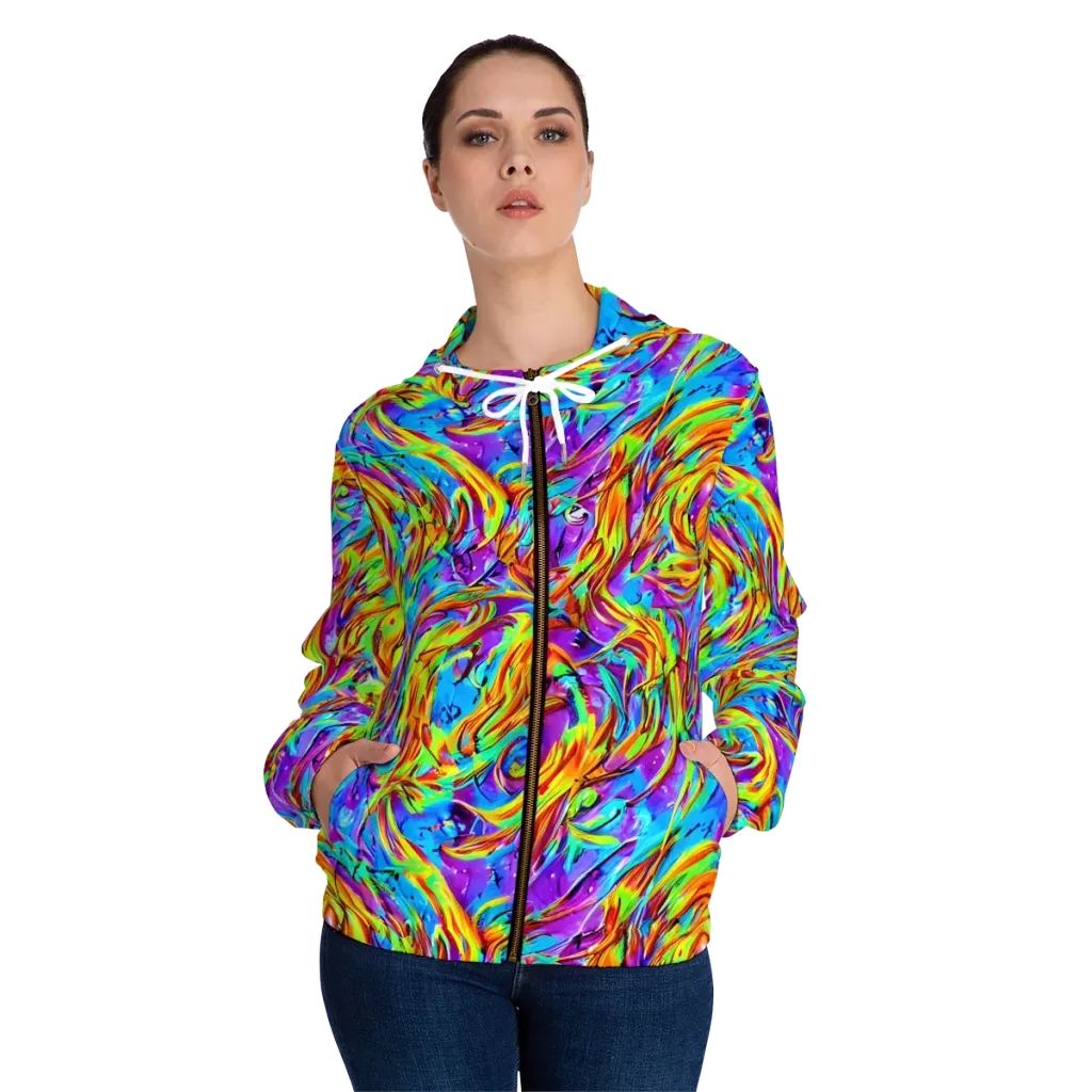 Prismquake on Women's Full-Zip Hoodie — Front On Person