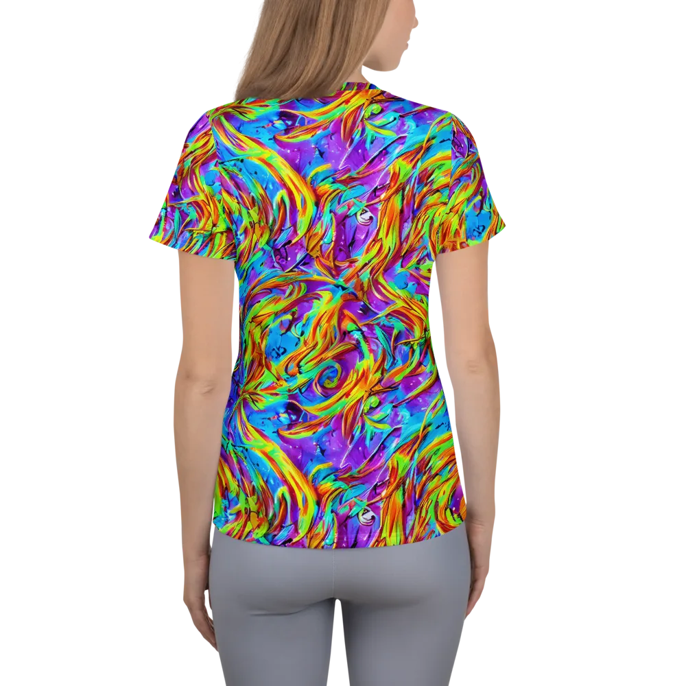 Prismquake on Women's Athletic T-Shirt — Back