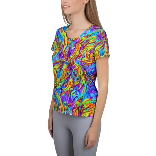Prismquake on a Women's Athletic T-Shirt