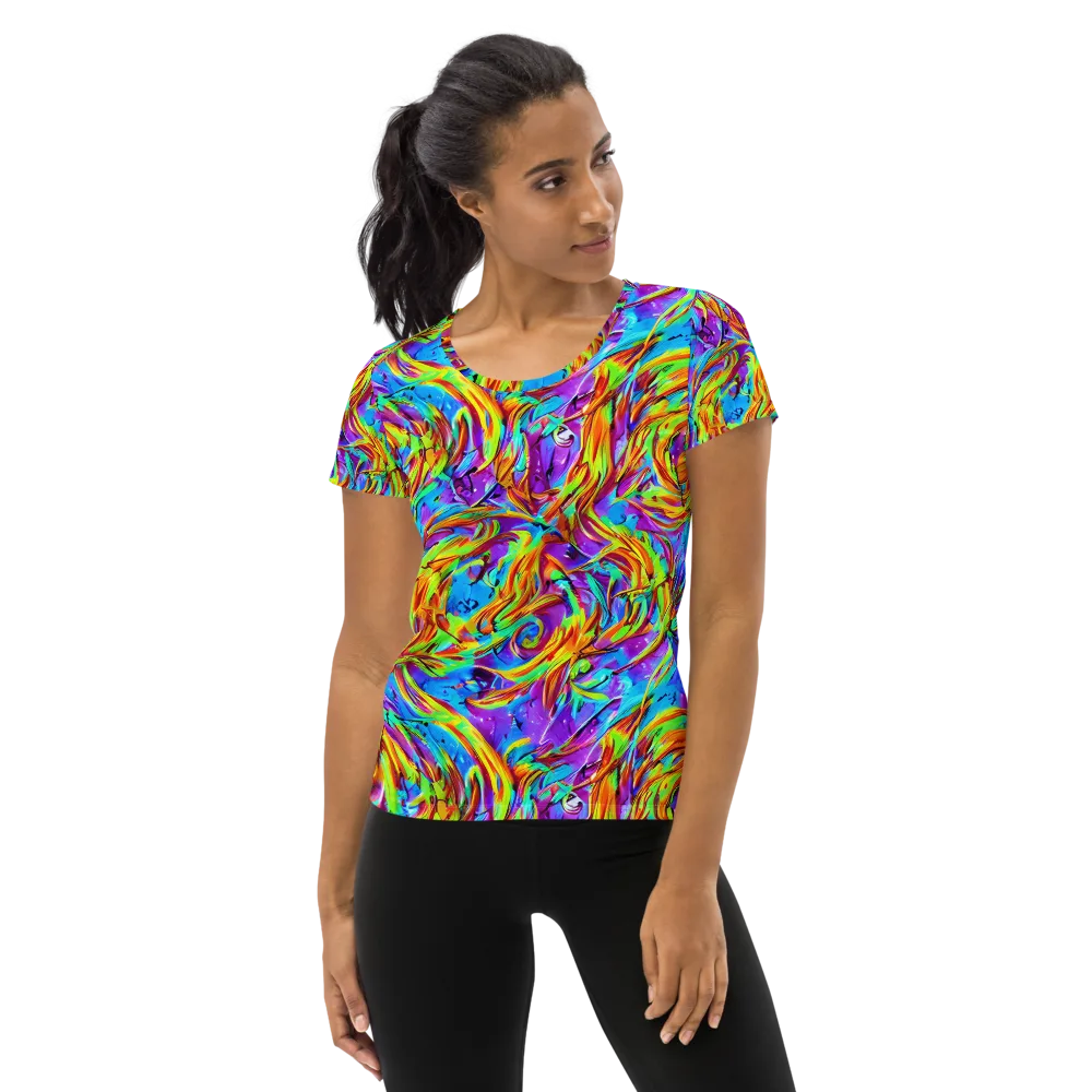 Prismquake on Women's Athletic T-Shirt — Front