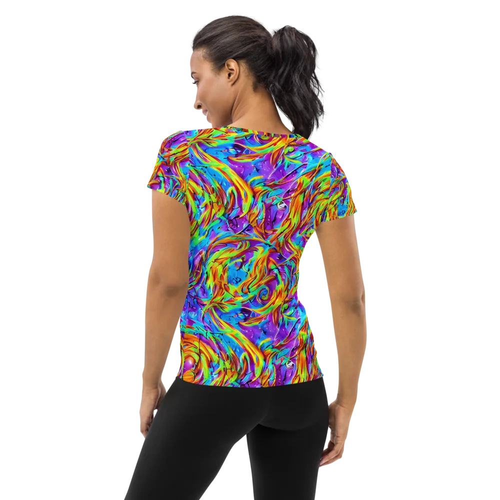 Prismquake on Women's Athletic T-Shirt — Back