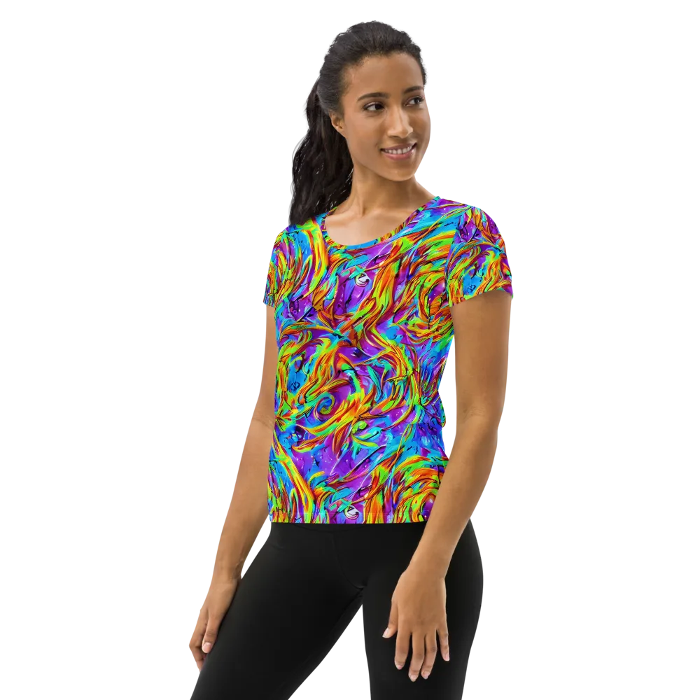 Prismquake on Women's Athletic T-Shirt — Left