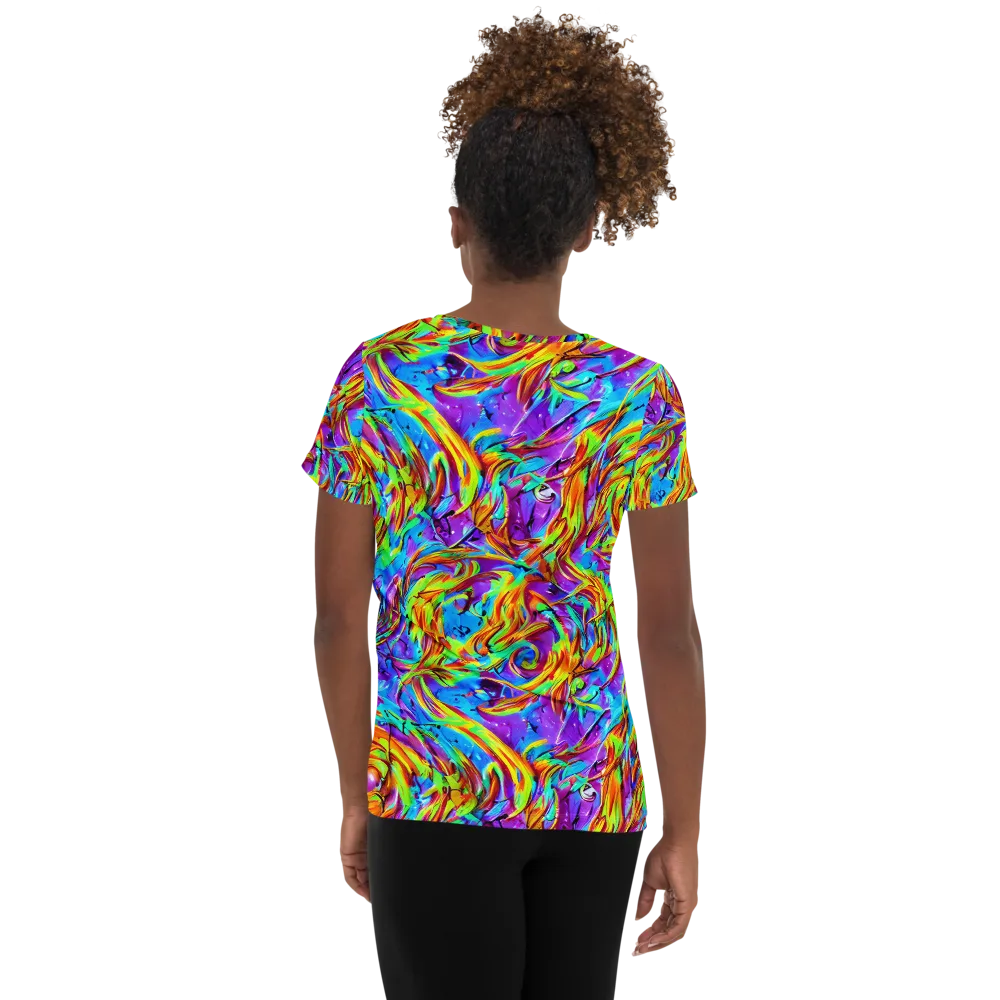 Prismquake on Women's Athletic T-Shirt — Back