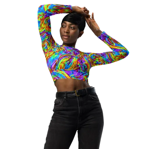 Prismquake on a Long Sleeve Crop Top