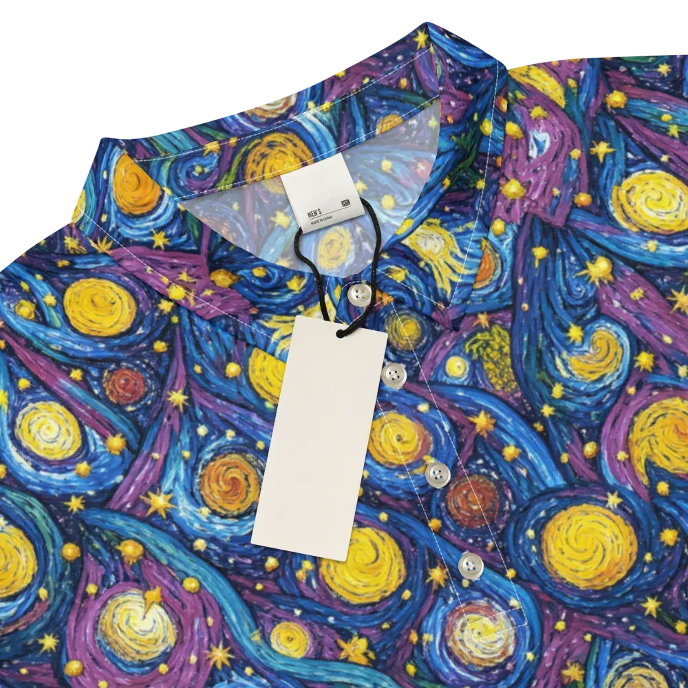 Cosmic Whirlpool on Men's Slim Fit Polo Shirt — Product details