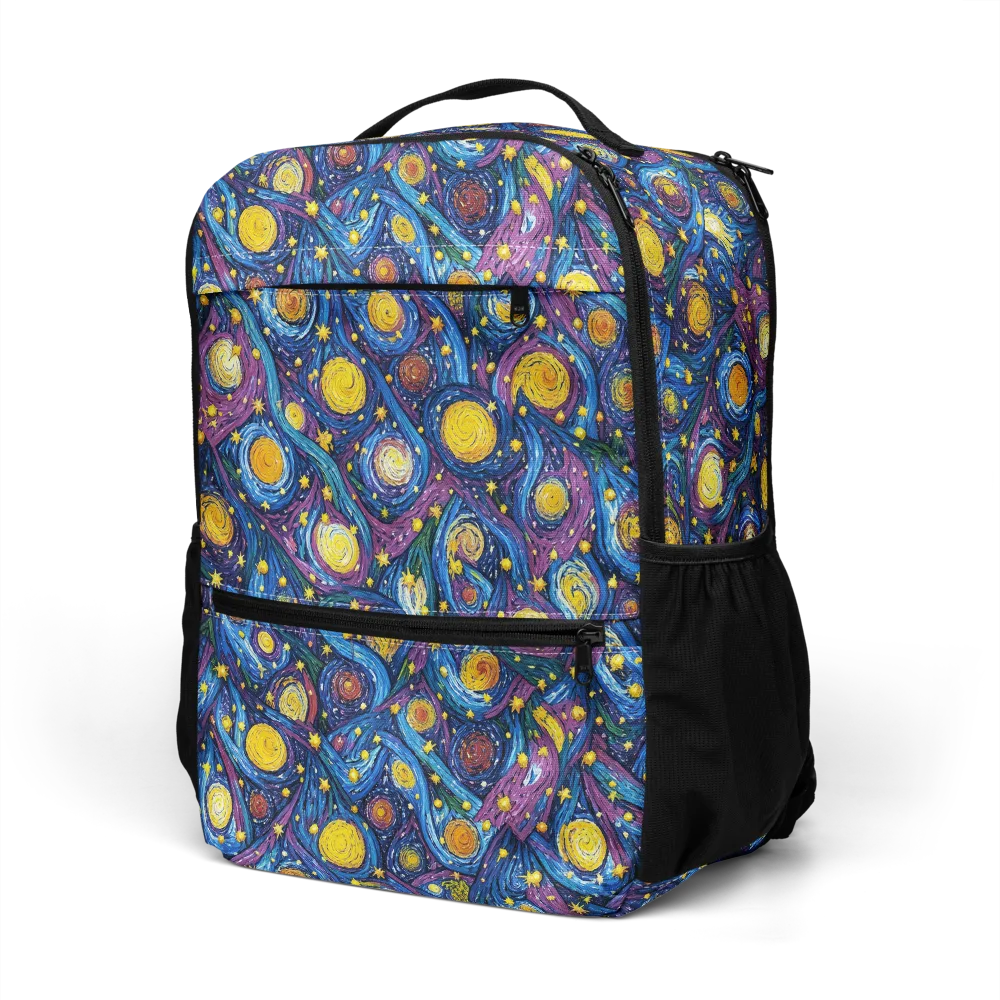 Cosmic Whirlpool on Utility Backpack — Left Front