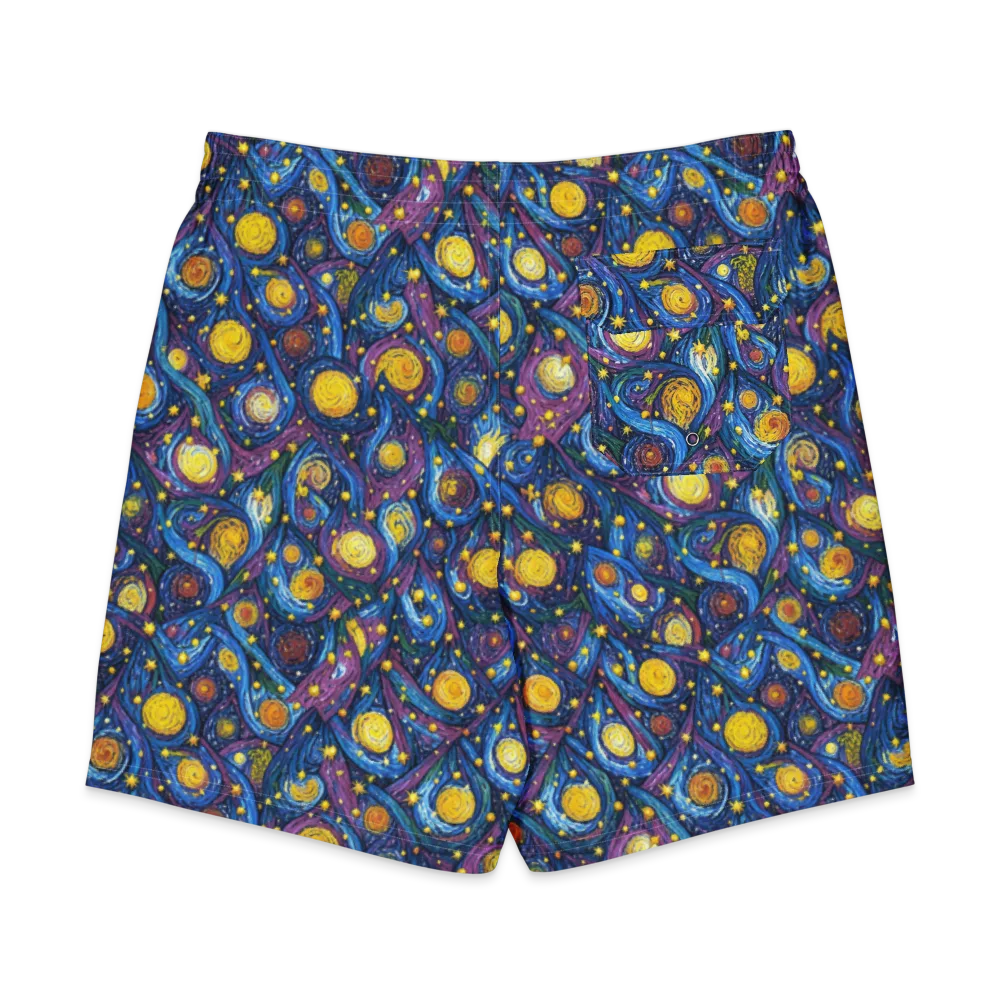 Cosmic Whirlpool on Men's Board Shorts — Back
