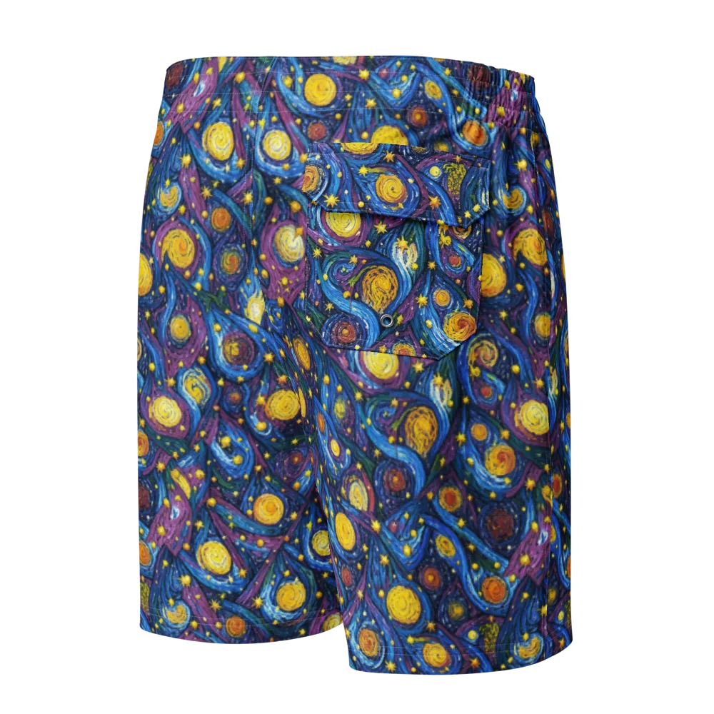 Cosmic Whirlpool on Men's Board Shorts — Back