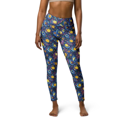 Cosmic Whirlpool on a Yoga Leggings
