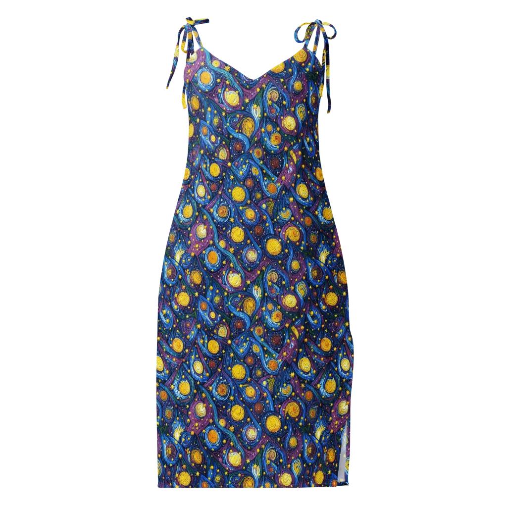 Cosmic Whirlpool on Slip Dress — Front