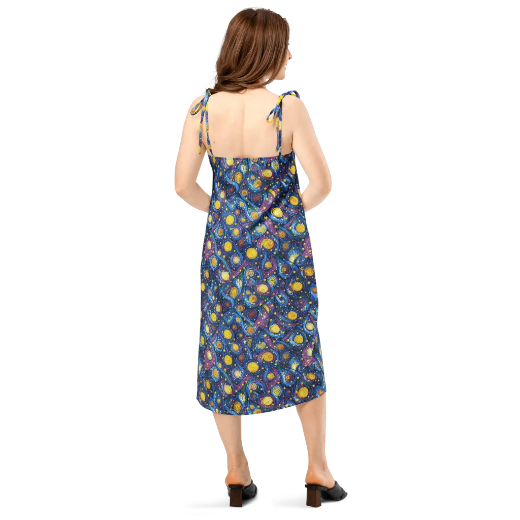 Cosmic Whirlpool on Slip Dress — Back