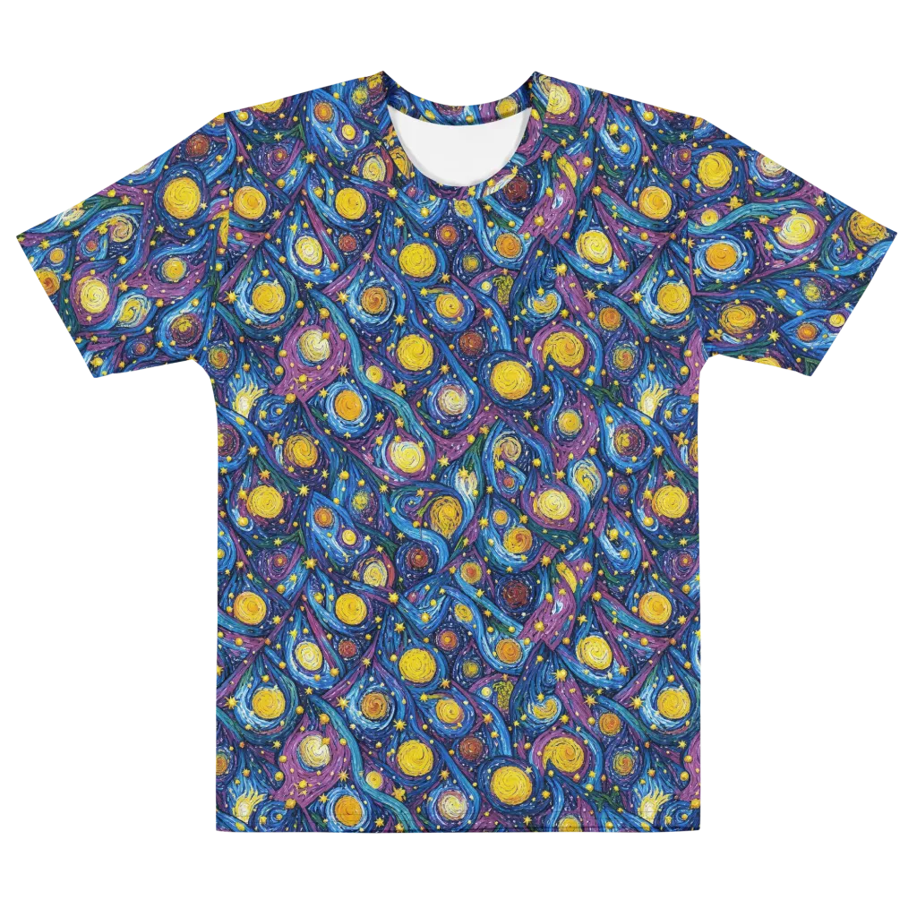 Cosmic Whirlpool on Men's Cotton Crew Neck T-Shirt — Front