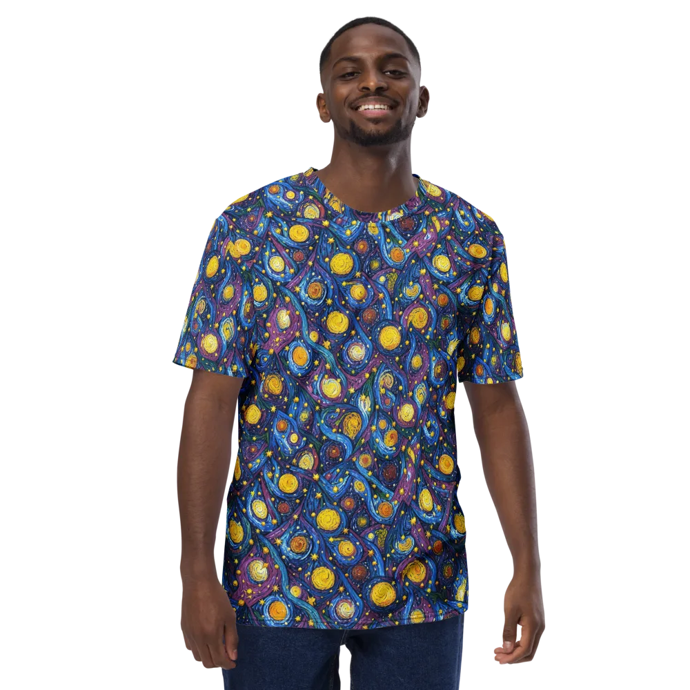 Cosmic Whirlpool on Men's Crew Neck T-Shirt — Front