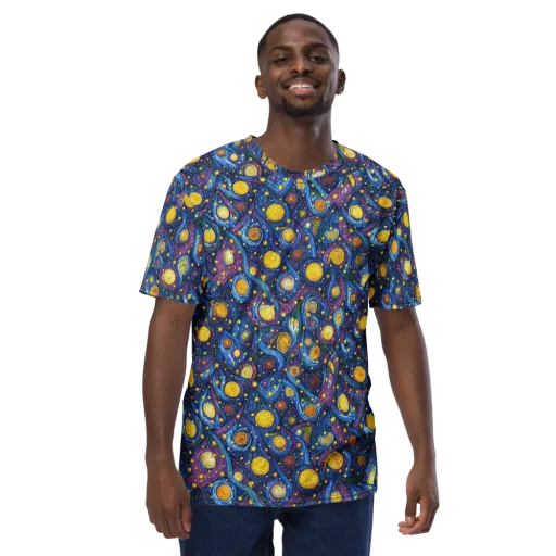 Cosmic Whirlpool on a Men's Crew Neck T-Shirt